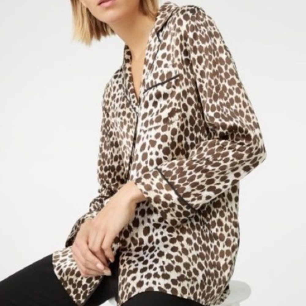 NWT Club Monaco Silk Blouse Top